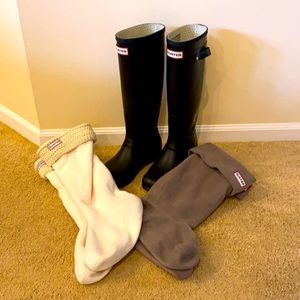 Hunter boots and Hunter boot socks